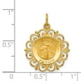 thumbnail image 4 of 14K Yellow Gold Charm Pendant Themed 19 mm Polished And Satin Spanish Guardian Angel Medal, 4 of 4