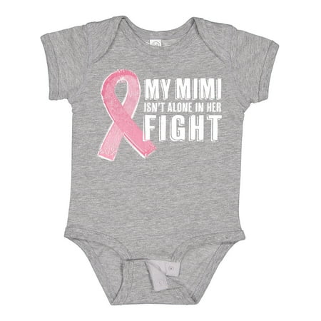 

Inktastic My Mimi Isn t Alone in Her Fight Breast Cancer Ribbon Gift Baby Boy or Baby Girl Bodysuit