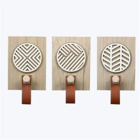 

Youngs 11314 7 in. Wood Nature Wall Hook Assorted Style - Set of 3