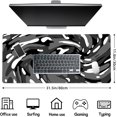 thumbnail image 2 of Fluid Pattern Desk Mat Marbled Design Desk Pad,Gaming Mouse Pad with Seamed Edges,Waterproof Large Mouse Pad,Non-Slip Rubber Base XL Gaming Mousepad,31.5x11.8 in Computer Mat Keyboard Pad Black-Gray, 2 of 6