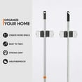 thumbnail image 5 of Superio Mop and Broom Holder, Set of 8 Single Piece Hooks, Stainless Steel Wall Mount Cleaning Storage Tool Organizer, Heavy-Duty Hook for Kitchen, Closet Garage, and Office, 5 of 5