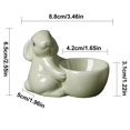 thumbnail image 2 of Ceramic Breakfast Tray - Cute Green Animal Design Tabletop Decor for Living Room & Dining Room, Versatile Food Holder, Elegant Dining Ceremony Accessory, 8.8x6.5cm, 2 of 6