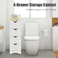 thumbnail image 4 of Costway Floor Storage Cabinet Bathroom Organizer Free Standing Drawers, 4 of 9