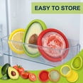 thumbnail image 4 of Fresh Food Containers Set of 4, Reusable Silicone Fresh Pods for Avocado, Onions, Tomatoes and Garlic, Anti-Oxidation Storage Solution for Refrigerator Use, 4 of 7