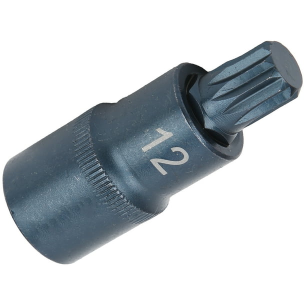 Adaptador de punta de 1/2" con puerto de accionamiento de 12 puntas y llave rápida de acero de aleación para destornillador M12
