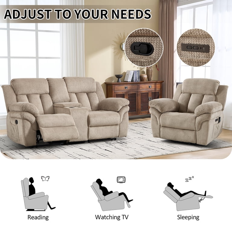 Bonzy Home Electric Power Lift Loveseat Recliner, Theater Seating