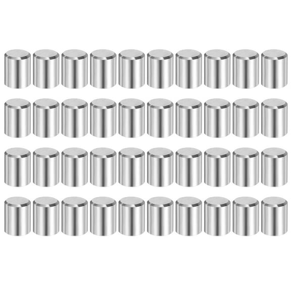 40 Pack 8 mm x 10 mm Dowel Pins, 316L Stainless Steel Cylindrical Dowel Pins Shelf Support Peg Pin Rod Fasten Elements Metal Shelf Pegs Silver Tone