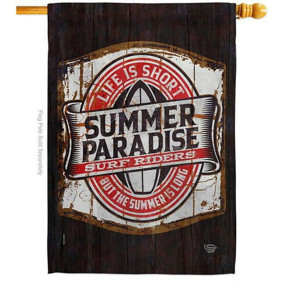 Ornament Collection H192643-BO Summer Paradise Summertime Fun & Sun 28 x 40 in. Double-Sided Decorative Vertical House Flags for Decoration Banner Garden Yard Gift