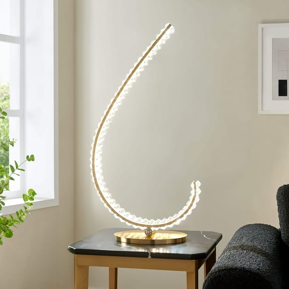 Grace Crystal 16W Table Lamp // Touch  Dimmable (R Gold)