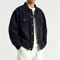 thumbnail image 7 of Hvogkswy Vintage Washed Jean Jacket Men Long Sleeve Button Denim Jackets Lightweight Work Jean Jacket Coat with Pockets, 7 of 7