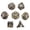 Hollow gear dice in ancient bronze, variant on CNV 7-Piece Steampunk Hollow Gear Metal Dice Set, Mechanical Clockwork Polyhedral RPG Dice for TRPG Tabletop Games, Antique Bronze Finish, Fantasy Gaming Accessory