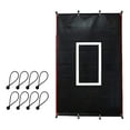 thumbnail image 2 of DYNWAVECA Baseball Batting Cage Backdrop Backstop Padding Mat with Elastic Ropes Practice Tool with Strike Zone Heavy Duty for Pitching, 2 of 9