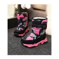 thumbnail image 5 of Fangasis Girls Snow Boot Non-Slip Mid Calf Boots Plush Lined Winter Shoes Hiking Breathable Warm Shoe Rose Red 1Y, 5 of 9