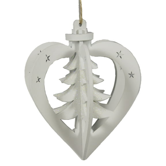 Holiday Ornament Flourish Onion Heart Ornament Wood Tree Snowflake 6007886 Tree