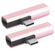 thumbnail image 3 of 2 uds 2 en 1 TypeC a 3,5mm Cable de audio de asistencia cargador de cable adaptador distribuidor de auriculares (rosa), 3 of 5