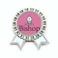 thumbnail image 1 of Videojuegos de ajedrez del Obispo Insignia broche Medalla ganadora, 1 of 3