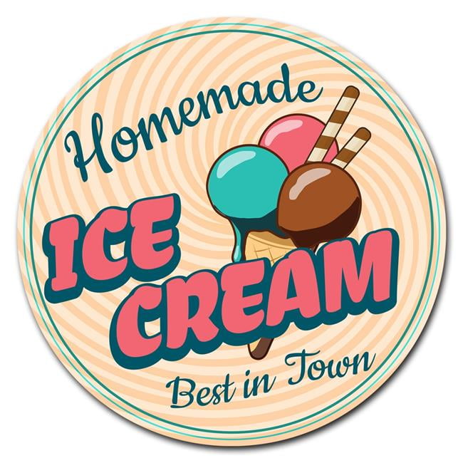 SignMission P12CIRHomemade Ice Cream 12 in. Tall Circular Rigid