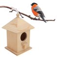 thumbnail image 4 of Casa para pájaros colgante, Casa para pájaros de madera, nido para pájaros, casa para pájaros de madera, multifuncional, 4 of 9