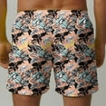 thumbnail image 6 of Odeerbi Mens Swim Trunks Hawaiian Tropical Print Bord Shorts Summer Beach Swimming Trunks Loose Beach Shorts with Pocket Swimming Pants Orange, 6 of 6