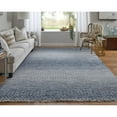 thumbnail image 2 of Feizy Branson Transitional Solid, Blue/Ivory, 2' x 3' Accent Rug Stain Resistant Kid Friendly Handmade Casual Geometric Floor Rug for Living room Bedroom, 2 of 9