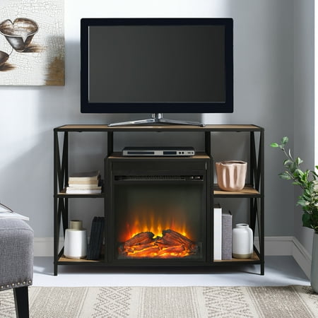 Standard Park Place - Manor Park Industrial Fireplace TV Stand for TV's up to 44