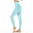 thumbnail image 2 of Gibobby Leggings de yoga para mujer Moda mujer cadera punto sin costuras cintura alta velocidad pantalones Fitness Yoga pantalones(Azul celeste,CH), 2 of 5