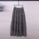 thumbnail image 1 of TaTaai Women Casual Solid Tulle Elastic Waist Layered Cake Skirt Knee Length Street Style Party Wear Lightweight Breathable Non-See-Through Stylish Skirt Gift, 1 of 5