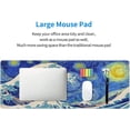 thumbnail image 4 of Van Gogh Starry Sky Great Wave Gaming Mouse Pad Non Slip XL Large Mousepad Stitched Edge Rubber Base Desk Mat for Laptop PC Computer, 4 of 5