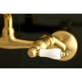 thumbnail image 2 of Kingston Brass KS513SB 2-Handle Wall Mount Kitchen Faucet  Brushed Brass, 2 of 3