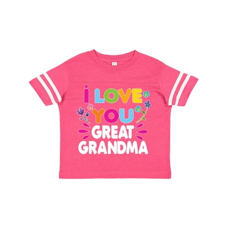 

Inktastic I Love You Great Grandma with Flowers Gift Toddler Toddler Girl T-Shirt