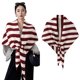 thumbnail image 1 of Guardurnaity Elegante jersey de lana triangular para mujer, tejido acrílico y lana, ideal para viajes, combina a la perfección con diversas Accesorios de disfraces raya roja, 1 of 6