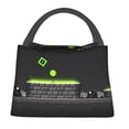 thumbnail image 2 of Lsque Geometry Dash Pattern Portable Insulation Lunch Bag, Insulated Food Delivery Bag, Meal Grocery Tote Insulation Bag Large Capacity Reusable Warming Bag, 2 of 9