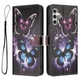 thumbnail image 2 of TECH CIRCLE for Samsung Galaxy A37 PU Leather Hybrid Wallet Case with 3 Credit Card Slot & 1 Cash Slot Flip Stand Magnetic Closure 3D Painted Full Body Shockproof Protective Cover,C, 2 of 10