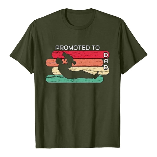 Promu au Père T-Shirt de la Fête des Pères Summer Lettre Impression Manches Courtes Col Rond Femmes Tops
