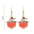 thumbnail image 4 of harmtty 1 Pair Women Earrings Novelty Spoof Funny Halloween Style Pumpkin Ghost Drop Earrings for Daily Wear, 4 of 7