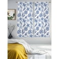 thumbnail image 4 of Summer Ocean Sheer Curtains 63 Inch Long 2 Panels, Blue Retro Starfish Shell Conch Light Filtering Rod Pocket Curtains, Sheer Voile Drapes for Living Room Bedroom, 52"x63", 4 of 8