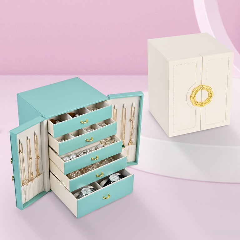 Vesteel 5-Layer Leather Jewelry Organizer Box photo 4