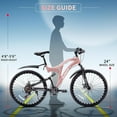 thumbnail image 3 of Akaber Mountain Bike for Men, 24" Adults Bicycles, Full Dual Suspension MTB Bicycle, 7-Speed High-Carbon Steel Frame, Double Disc Brake, 3 of 8