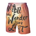 thumbnail image 6 of Uemuo Not All Who Wander Are Lost Pattern Men's Swim Trunks Hawaiian Beach Bathing Suit Swimsuits Beach Quick-Dry Shorts with Pockets-, 6 of 9