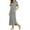 Gray, variant on Enjoytime Womens V-Neck Sleepwear Dresses Clearance Short Sleeve Tea-Length Dress Homewear Nightdress Nightgown Side Split Flowy Loose Dresses For Women 2024