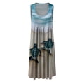 thumbnail image 4 of Moda Mujer Vestidos Verano Impresión Casual Sin mangas Vacaciones Playa Mini vestido Fridja hjkh2940, 4 of 4