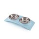 thumbnail image 1 of Cuencos dobles de acero inoxidable para comida y agua para gatos, comedero para mascotas de doble uso MFZFUKR CPB-DE-SSW2182-2, 1 of 5
