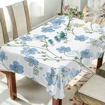 Yayeee Tablecloths for Rectangular Tables 54 x 54 inch Party Table Cover, Forget Me Not