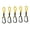 Yellow and black, variant on 5pcs Tent Fixing Bungee Cord Versatile Elastics Rope Strong Load Bearing Hook with Quickly Attach Carabiner Clip
