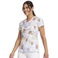 thumbnail image 6 of Tooniforms Women Scrubs Top V-Neck Print TF776, 6 of 6