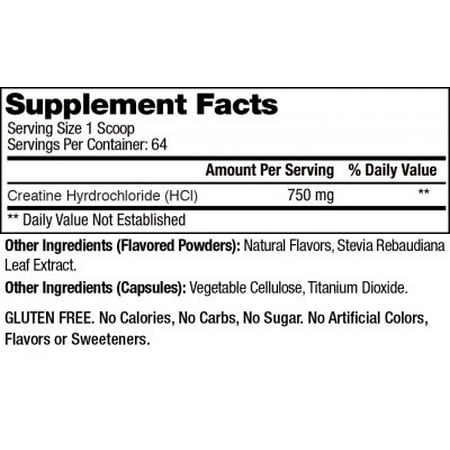Con-Cret Patented Creatine HCl, Raspberry, 2.2 oz (61.4 g)