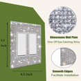thumbnail image 2 of 1 PC Shiny Silver Rhinestones Wall Plate Cover Switch Plate Covers Cover Light Switch Cover Switch Cover Decorative Electrical Outlet Cover Plates Outlet Covers Bling Switch Cover 2 Gang, 2 of 5