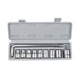 thumbnail image 1 of Mistaha 10-Piece 1/2-Inch Drive Socket Wrench Set with 36mm Socket Height - Includes 1 Curved Rod and 9 Sockets (8-21mm), Carbon Steel, Storage Box Included, 1 of 5