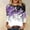 Purple, variant on Josdec Women's Floral Print Long Sleeve Shirts Round Neck Casual Basic Tee Dressy Stretch All Season Loose Blouse Tops S-5XL