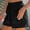 Black, variant on YLOMAY Shorts Woman Summer Women Short Pants Elastic Mid Waist Pocket Shorts with Drawstring Solid Color Stylish Shorts Loose Fit Party Wear Black L